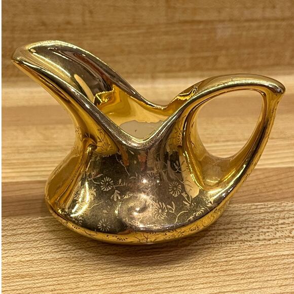 Pearl China Co Creamer Sugar Bowl 22KT Gold Trim Hand Decorated Set - Picture 4 of 11